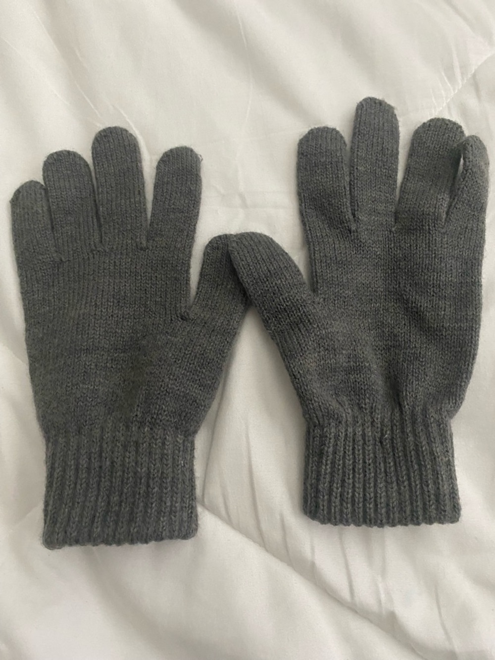 George Men's Knit Gloves - Gray